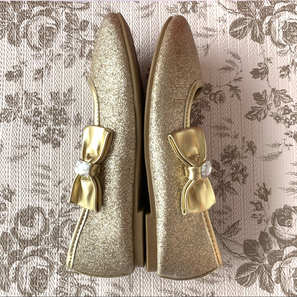 Glitter ballerinas size 13/1 / Gold color.!!